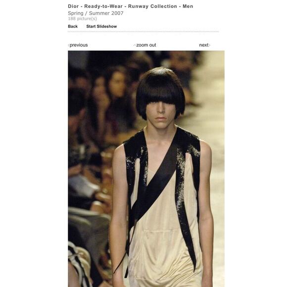 SS07 hedi slimane silk sequin runway vest - Picture 2 of 6